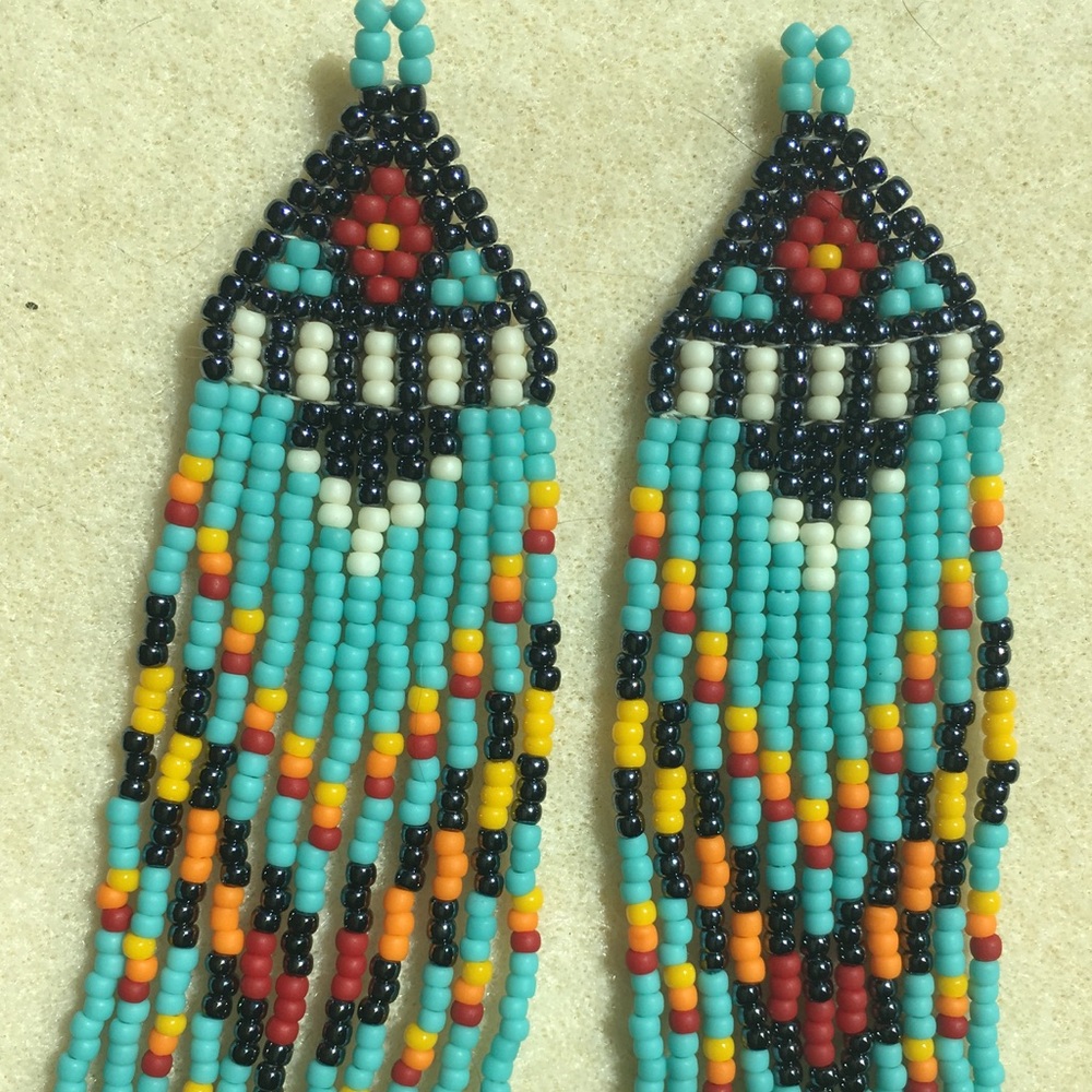 Seed bead earrings
